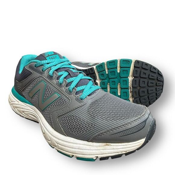 New Balance Women's 560 v7 Gray Teal Running Shoes Fitness Athletic Sneakers 10 - Picture 4 of 15